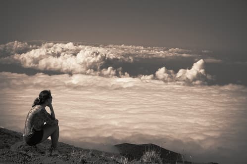 ...alone with the clouds...