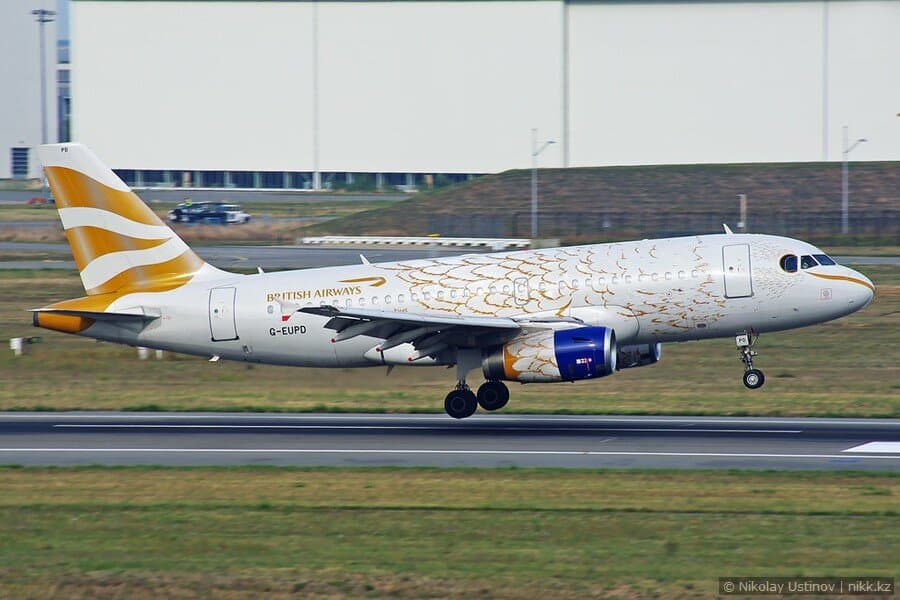 British A319 olympic colour scheme