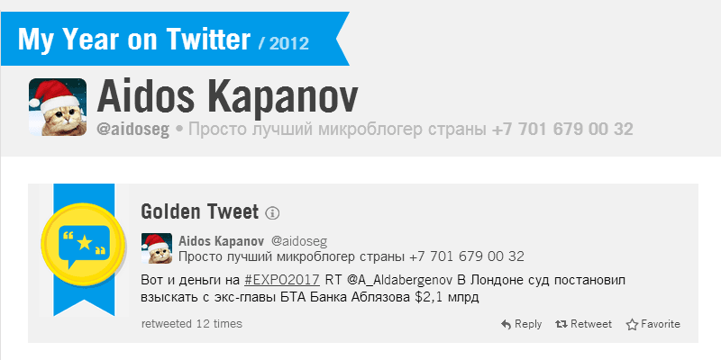 Your Year on Twitter - Визуализация ваших твитов за год Your Year on Twitter - Визуализация ваших твитов за год