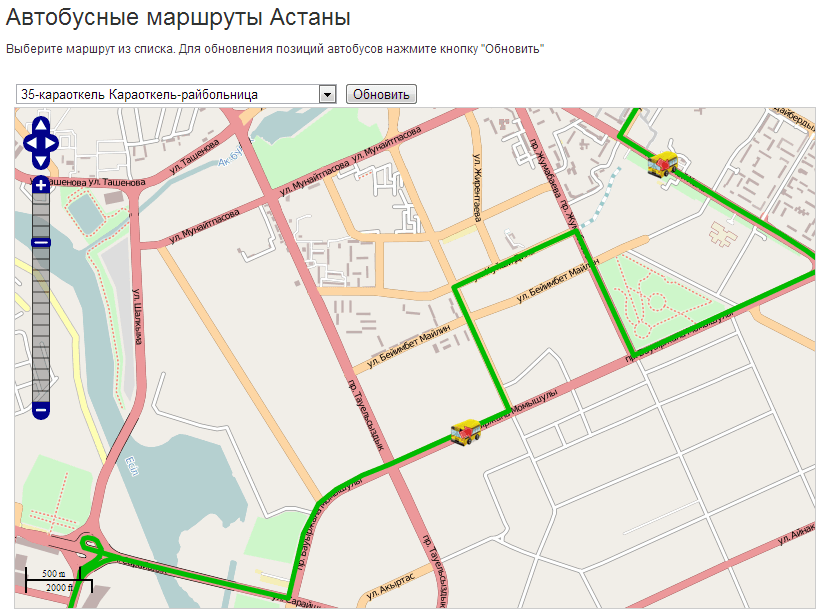 Bus Navigator #Astanacity - realtime карта общественного транспорта в г. Астана