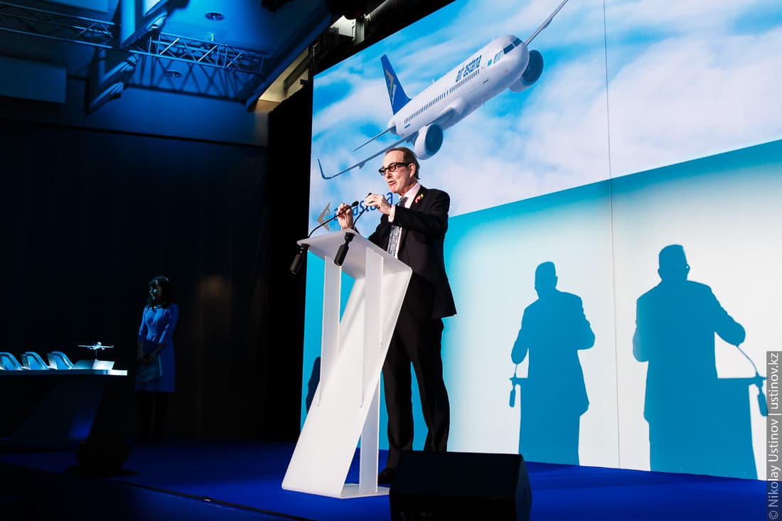 Презентация самолета Airbus A320neo для авиакомпании Air Astana в Тулузе