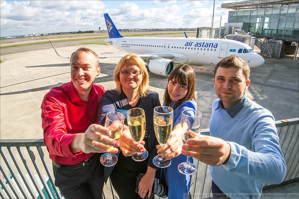 Презентация самолета Airbus A320neo для авиакомпании Air Astana в Тулузе