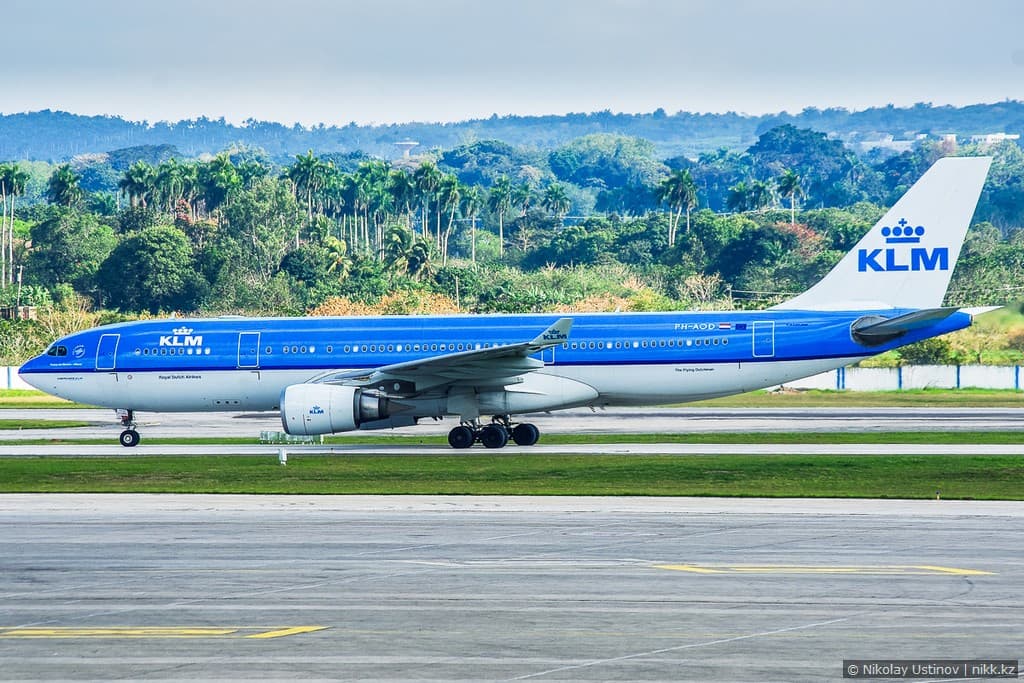 KLM A330 in Havana Cuba