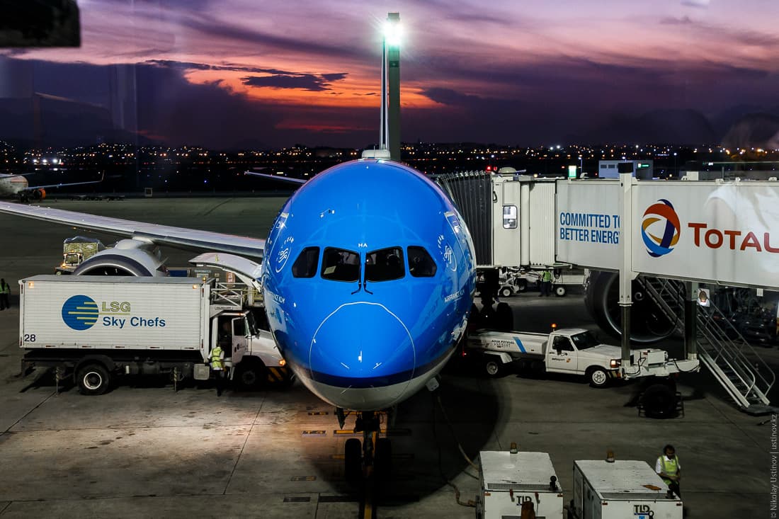Дримлайнер KLM в Рио де Жанейро Бразилия