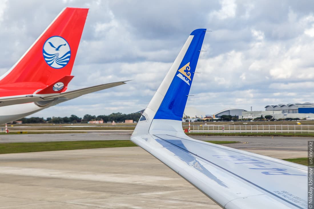 Презентация самолета Airbus A320neo для авиакомпании Air Astana в Тулузе
