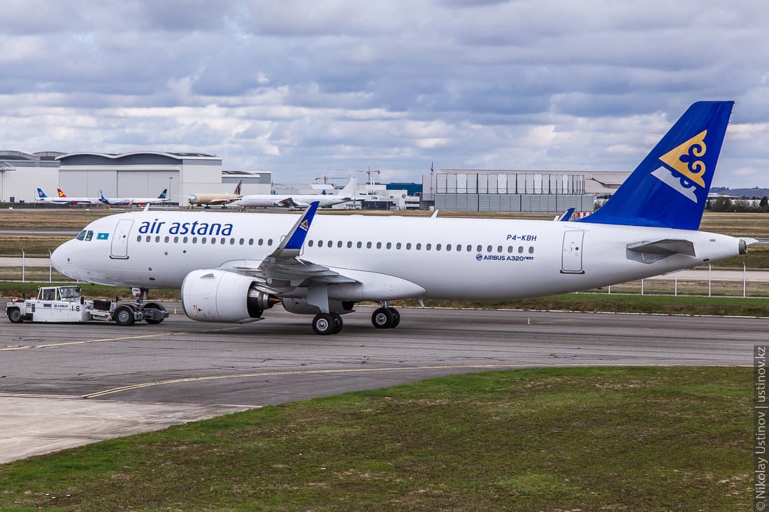 Презентация самолета Airbus A320neo для авиакомпании Air Astana в Тулузе