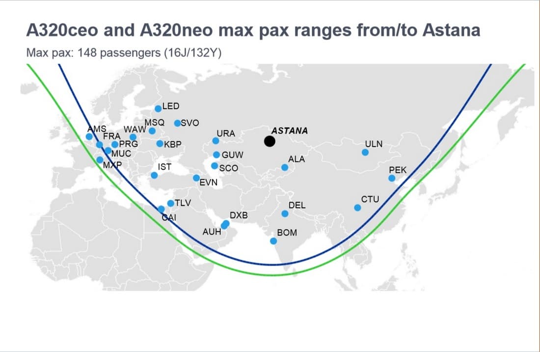 Презентация самолета Airbus A320neo для авиакомпании Air Astana в Тулузе