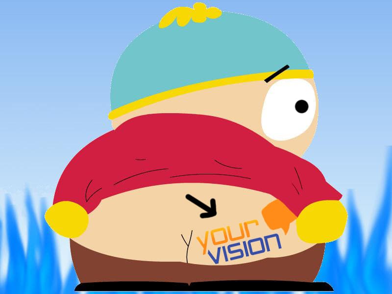 Южный парк с нами! Фанат Yvision с тату на заднем месте!