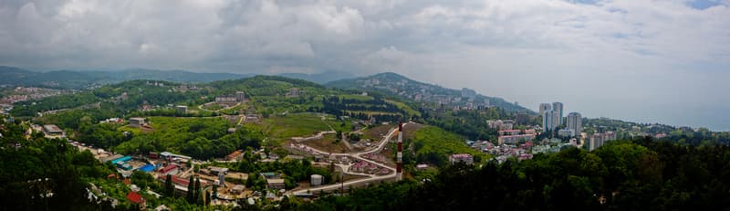 панорама Сочи из Дендрария панорама Сочи из Дендрария