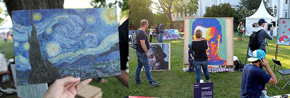 В зоне Art В зоне Art можно было полюбоваться на картины, напечатанные на 3D принтере и созданные из кубиков Рубика