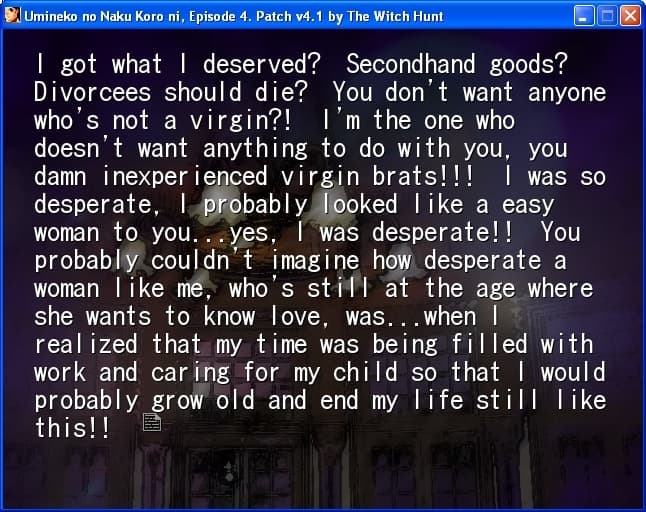 Rosa's thoughts Umineko no Naku Koro ni Rosa's strike!