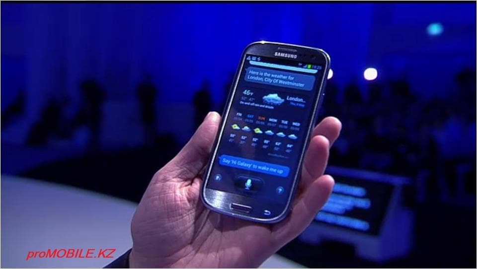 SAMSUNG GALAXY S3 ДИЗАЙН Смартфон поддерживает голосовое управление. Достаточно спросить как погода в Лондоне, как смартфон выведет на экран виджет погоды.