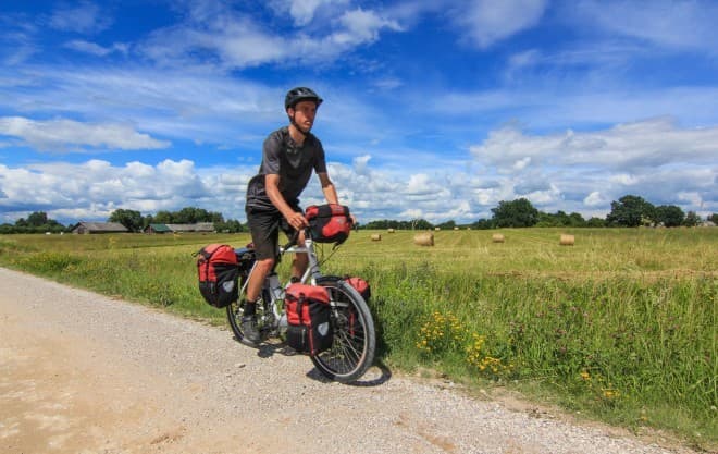Touring cyclist Touring cyclist